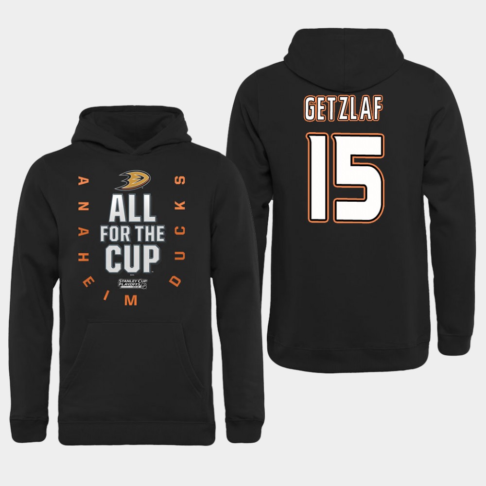 NHL Men Anaheim Ducks #15 Getzlaf Black All for the Cup Hoodie->anaheim ducks->NHL Jersey